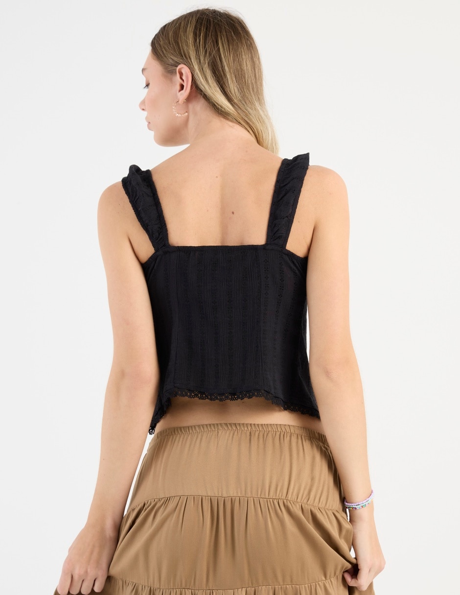 Top con escote medio tirante ancho 6