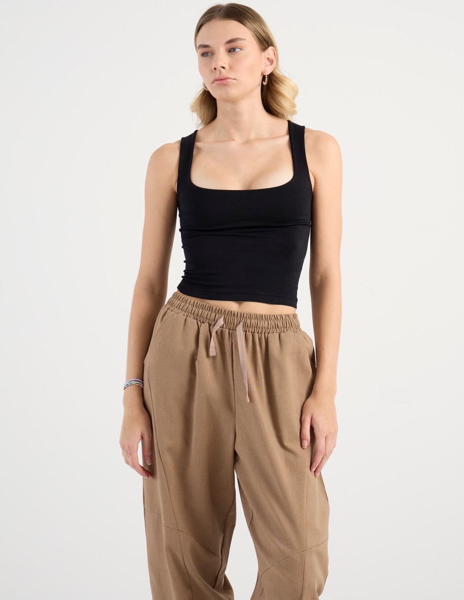 Top escote cuadrado tirante ancho