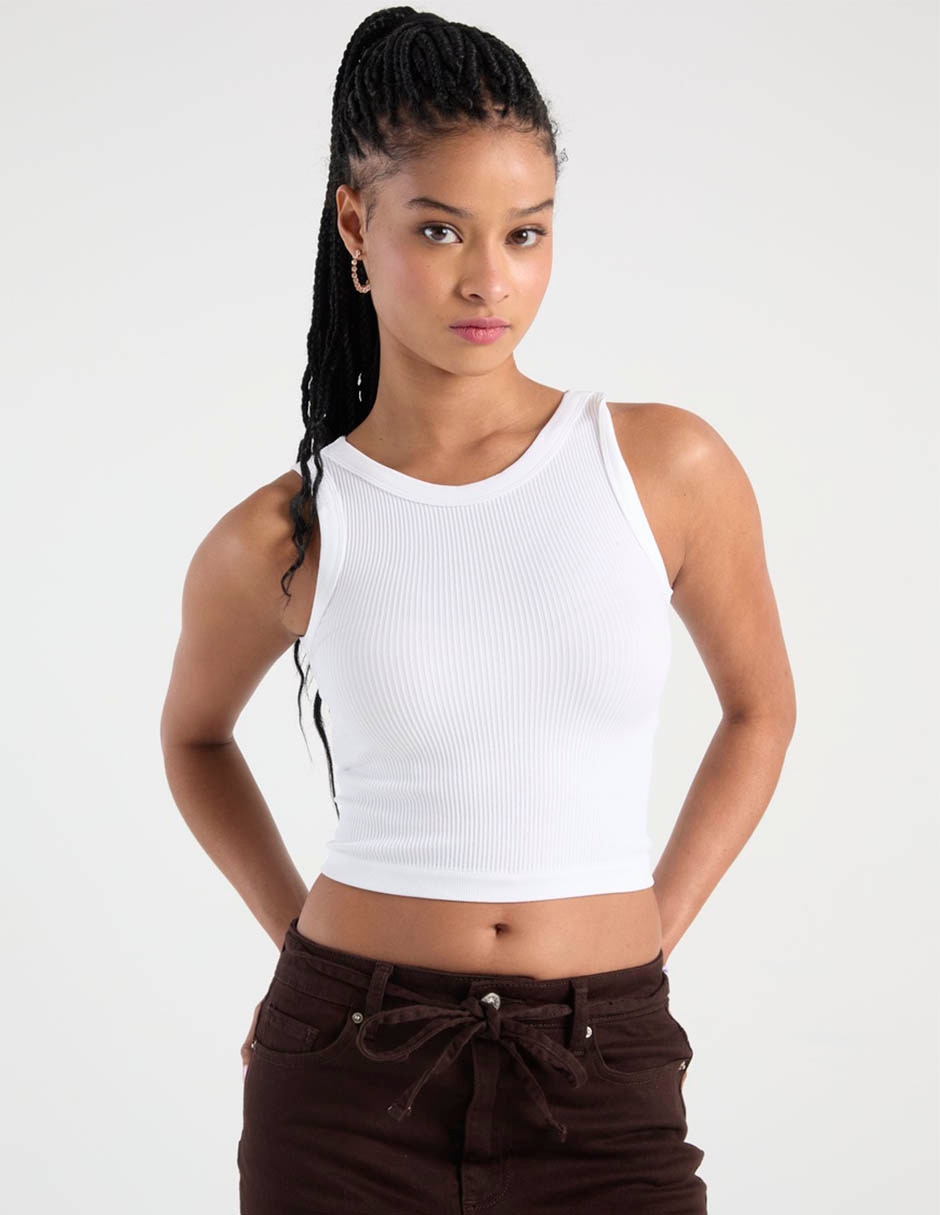 Top cuello redondo tirante ancho