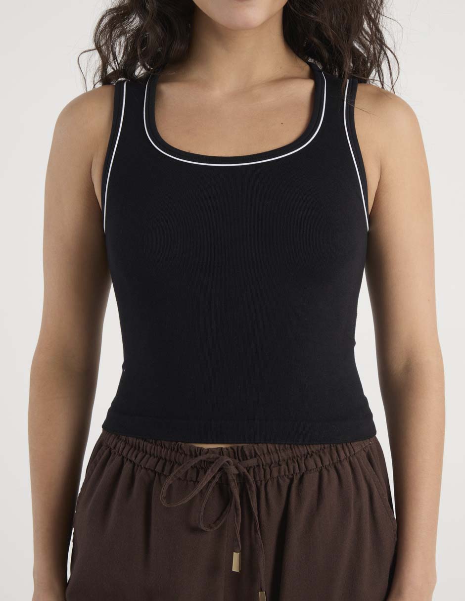 Top cuello redondo tirante ancho 7