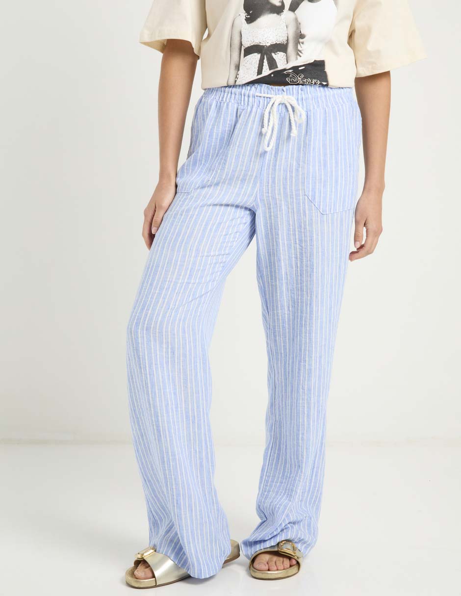 Pantalón pijamero relajado para mujer
