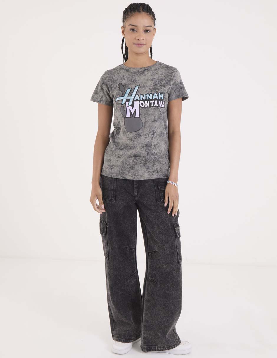 Playera manga corta Hannah Montana cuello redondo para mujer 3