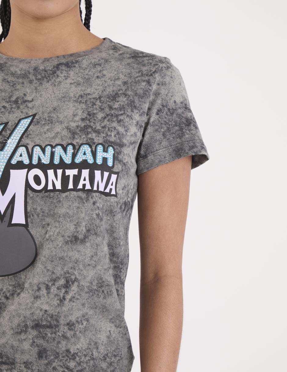 Playera manga corta Hannah Montana cuello redondo para mujer 5
