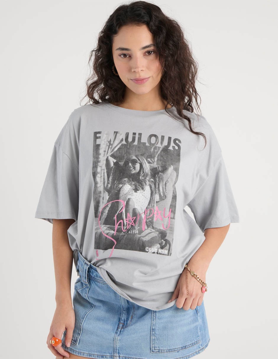 Playera manga corta Sharpay Evans cuello redondo para mujer