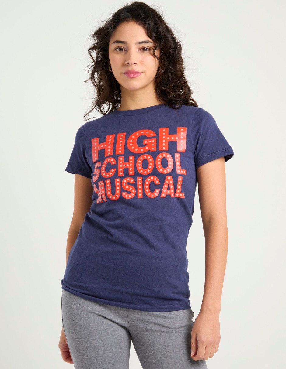 Playera manga corta High School Musical cuello redondo para mujer