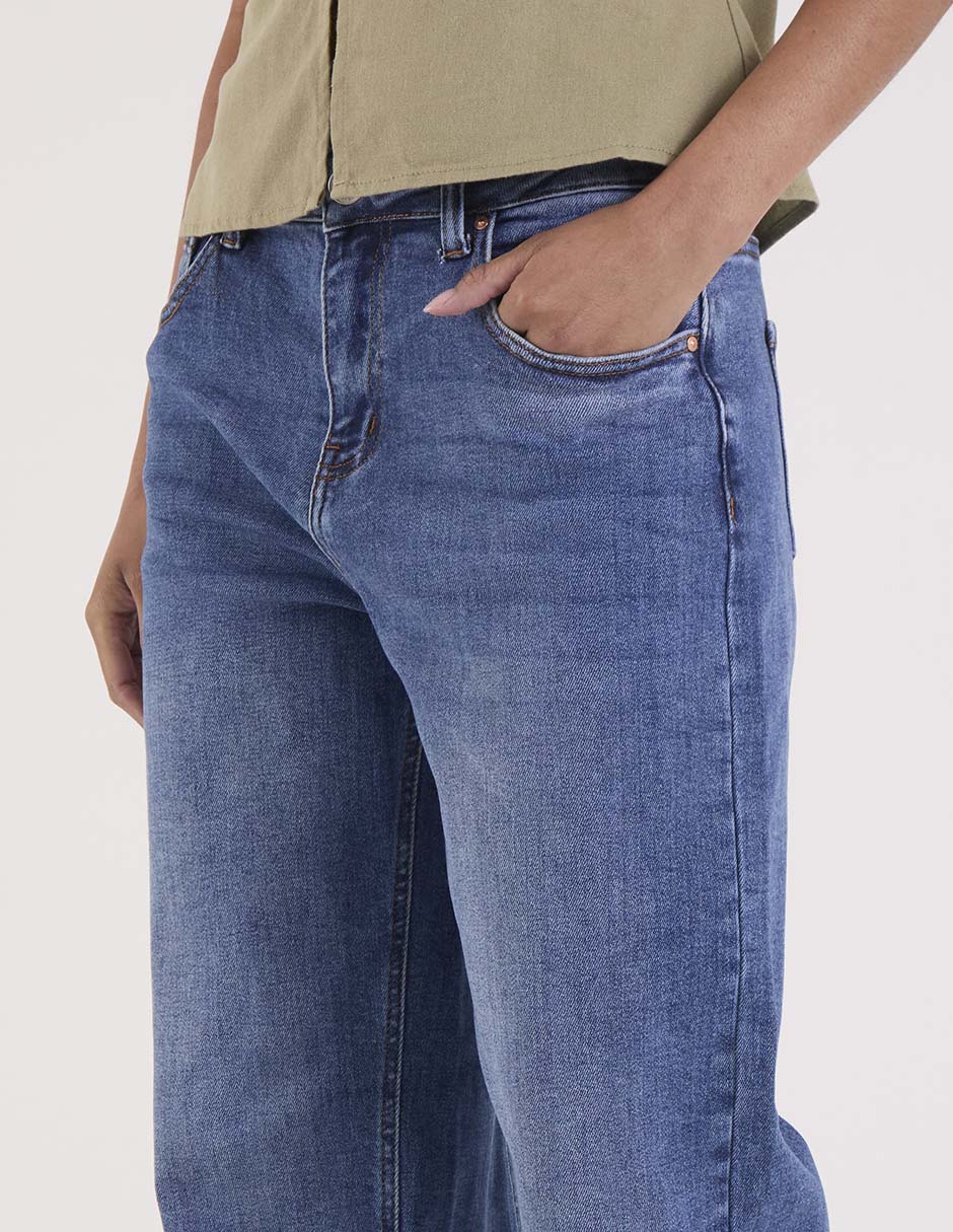 Jeans relaxed wide leg para mujer 5