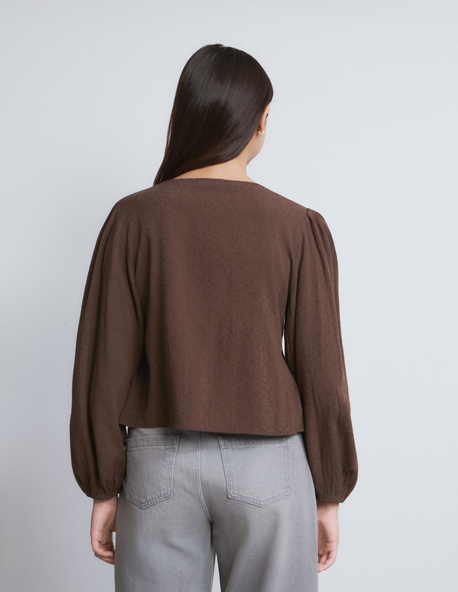 Blusa manga larga para mujer 4