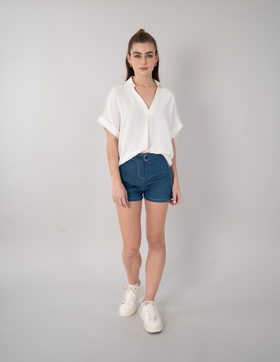 Blusa manga corta para mujer 6