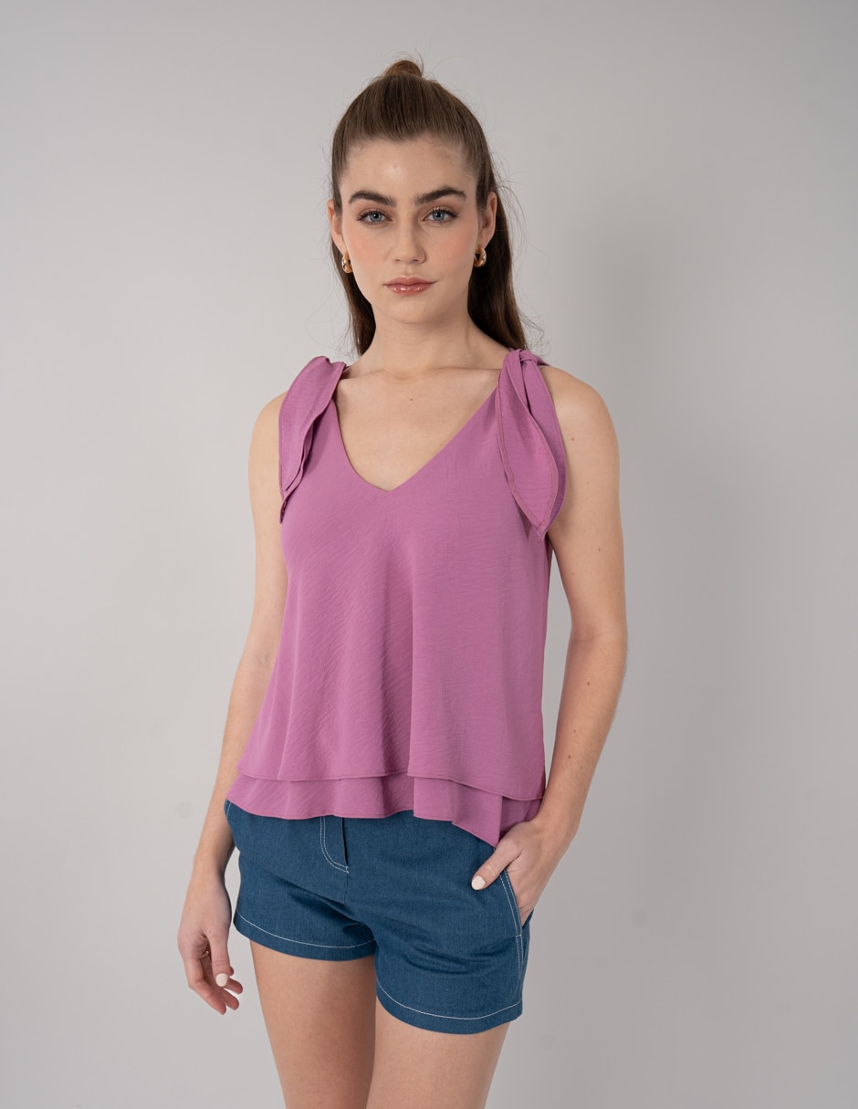 Blusa sin manga para mujer