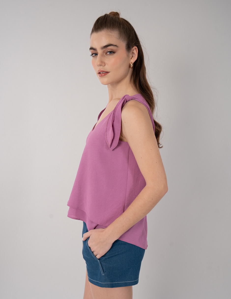 Blusa sin manga para mujer 4