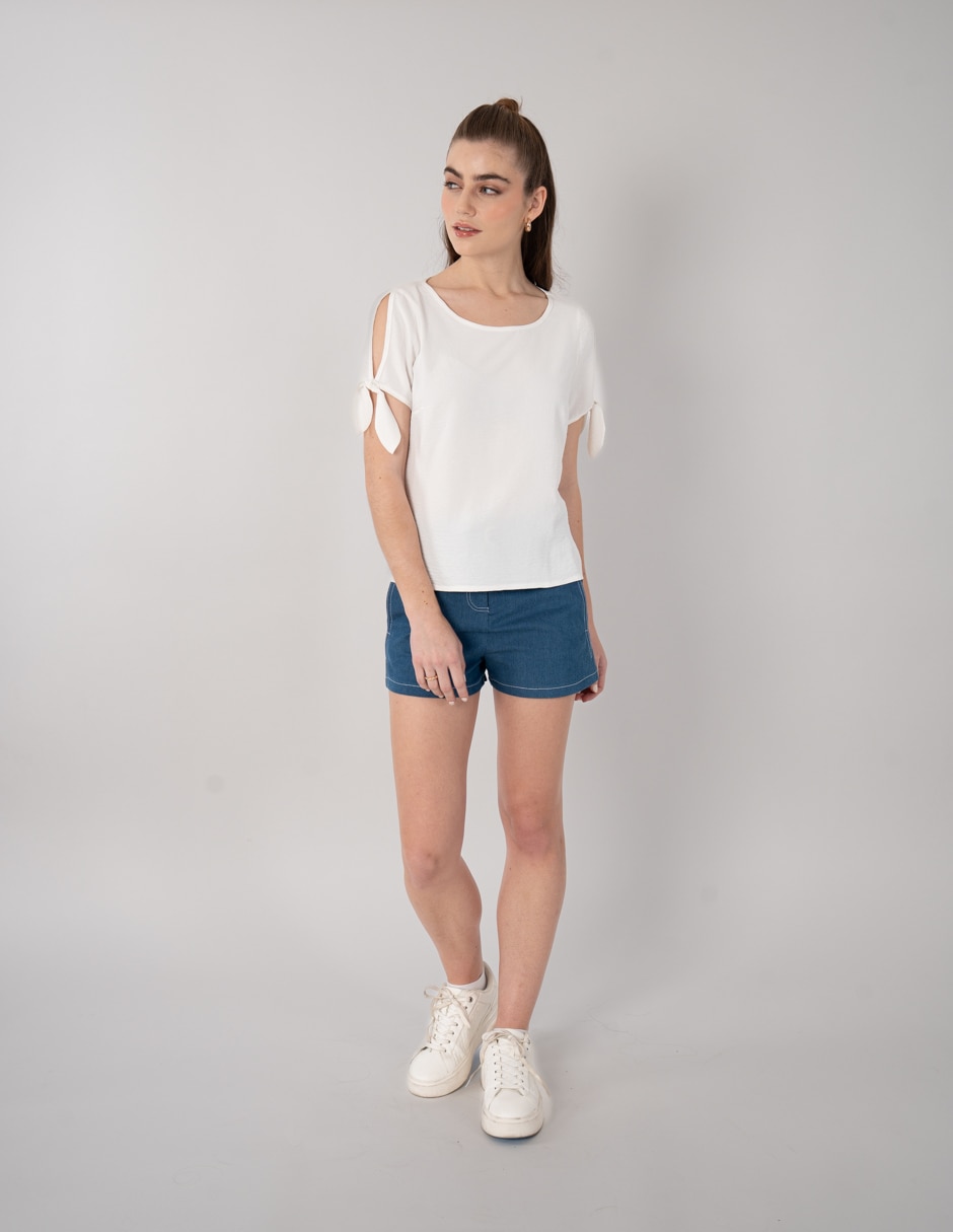 Blusa manga corta para mujer 3