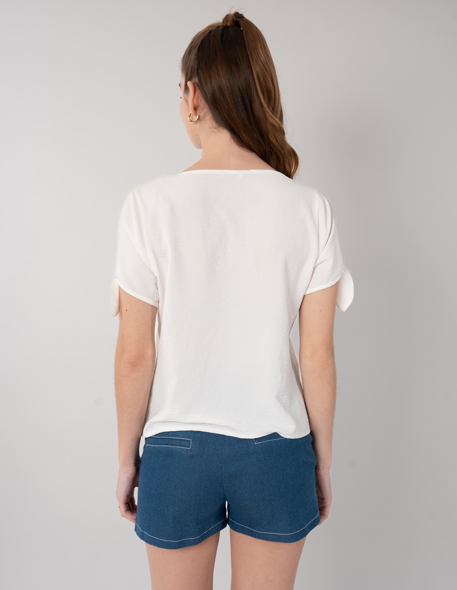 Blusa manga corta para mujer 4