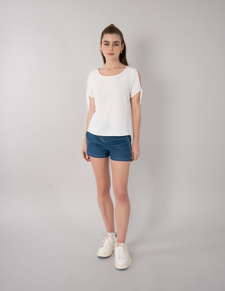 Blusa manga corta para mujer 5