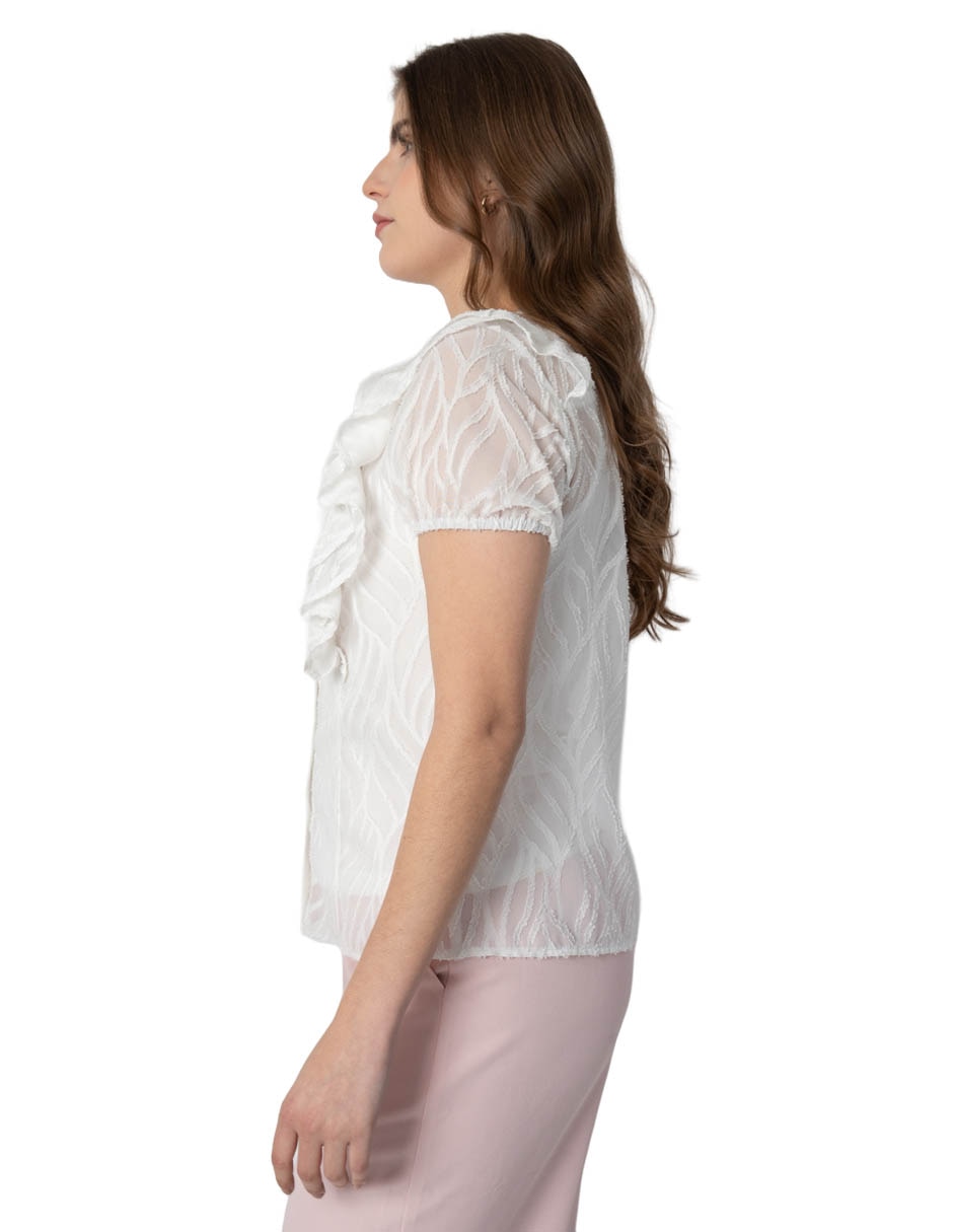 Blusa manga corta para mujer 4