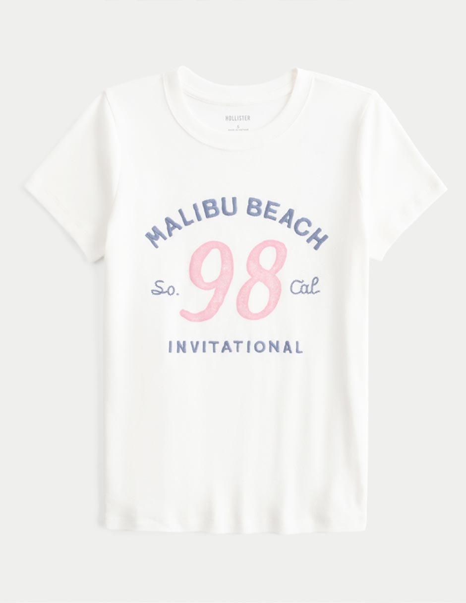 Playera manga corta cuello redondo para mujer