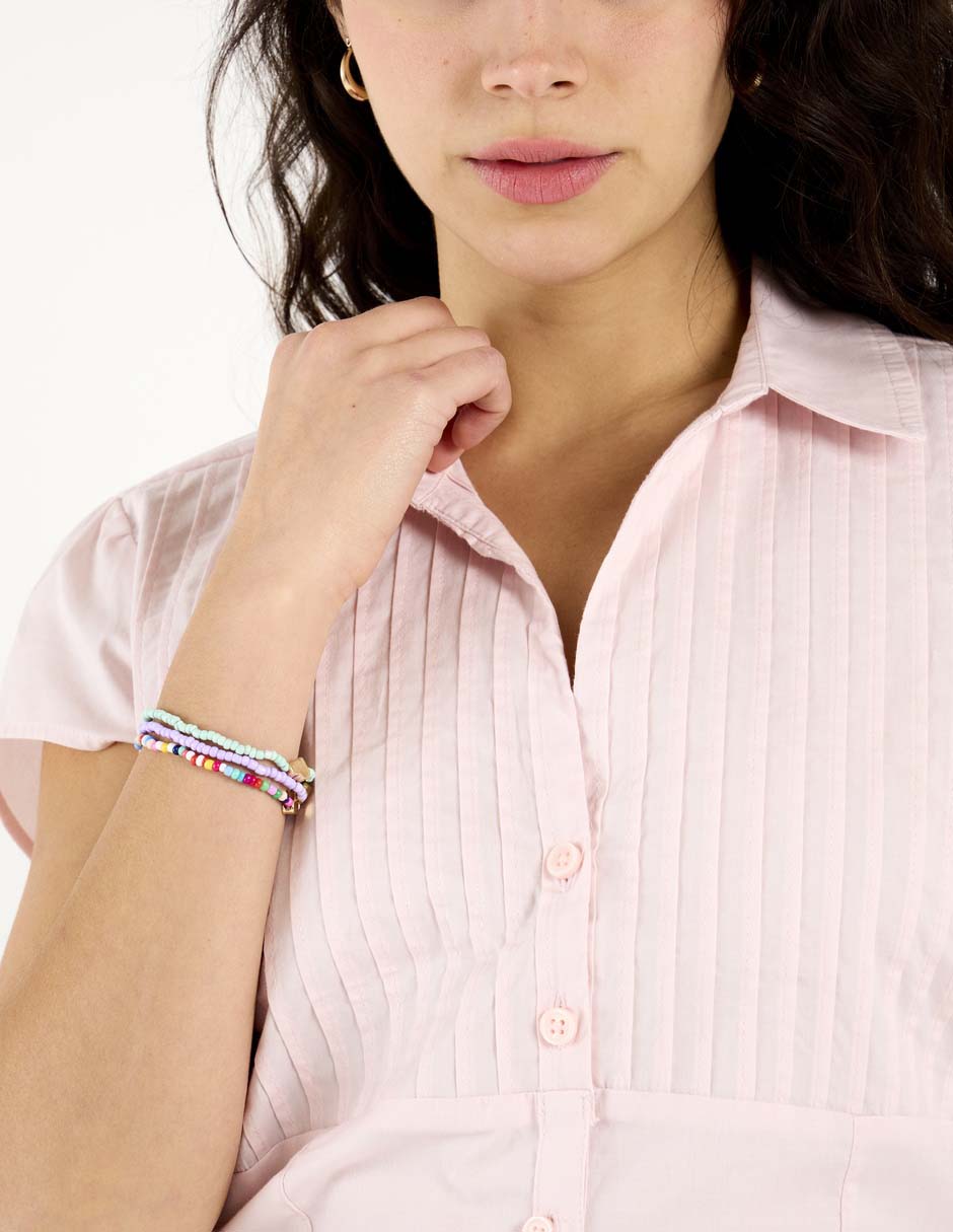 Blusa manga corta para mujer 4