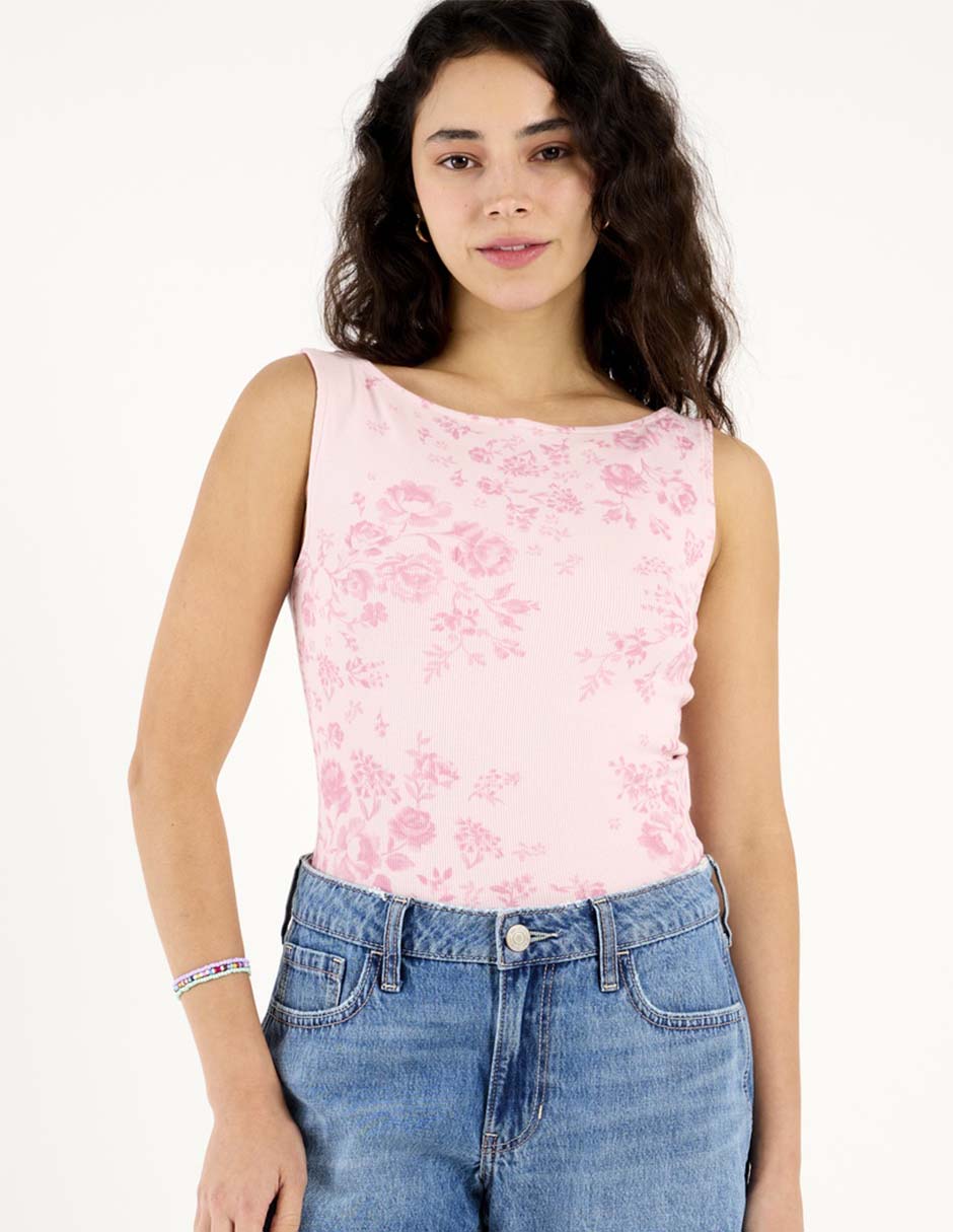 Playera cuello ojal para mujer