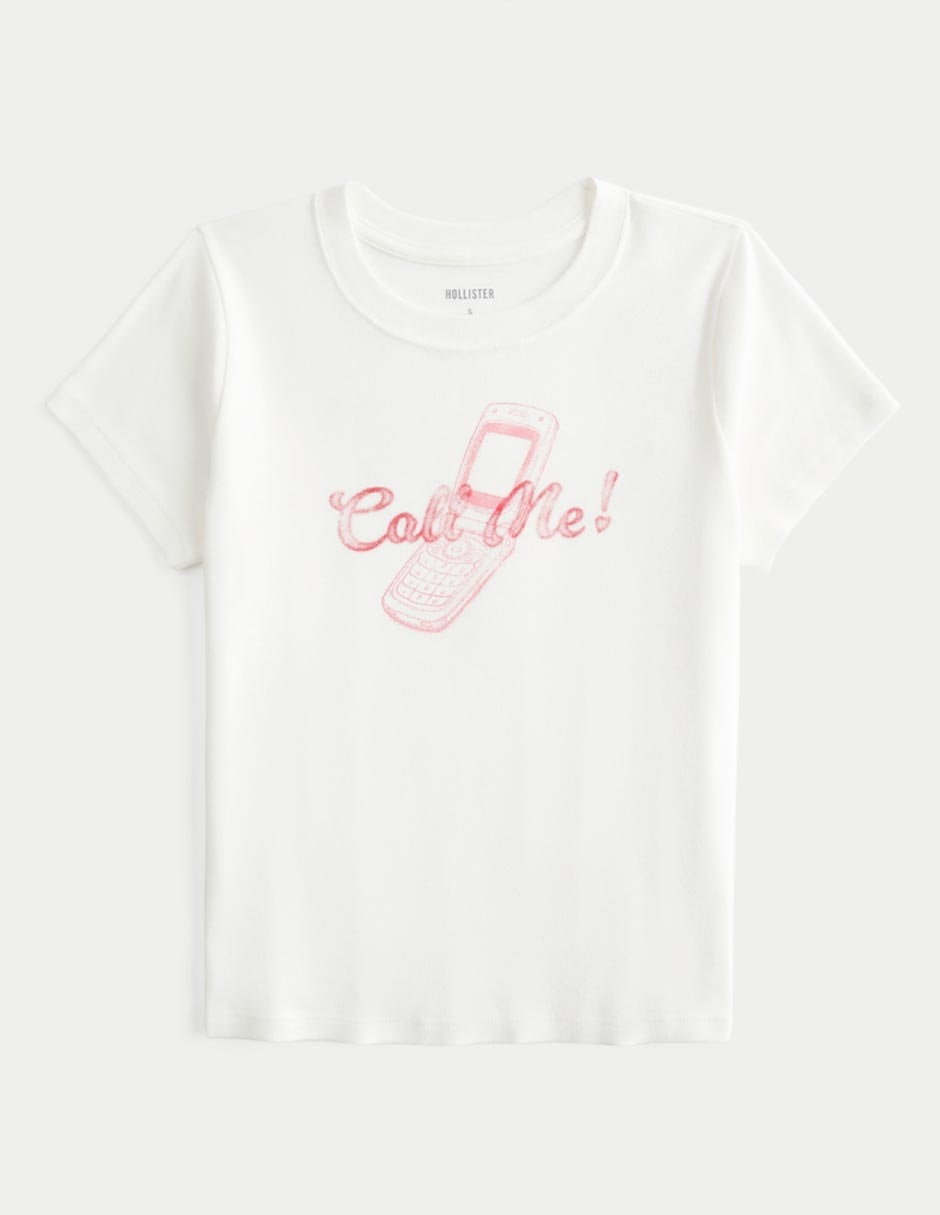 Playera manga corta cuello redondo para mujer