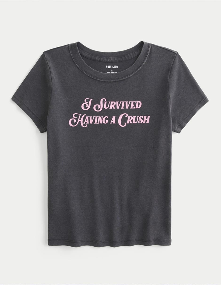 Playera manga corta cuello redondo para mujer