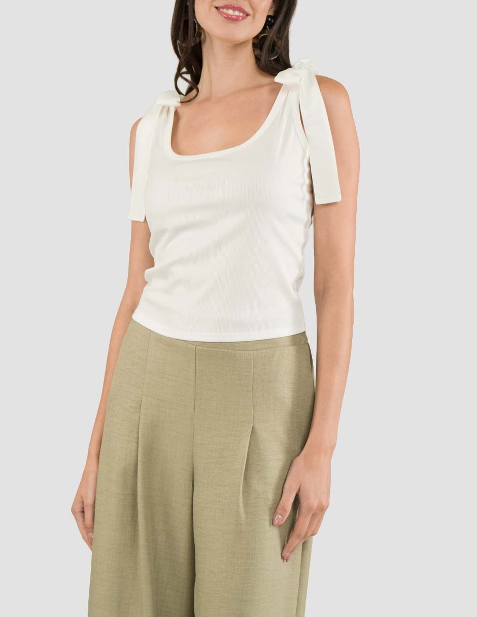Top cuello redondo tirante ancho 4