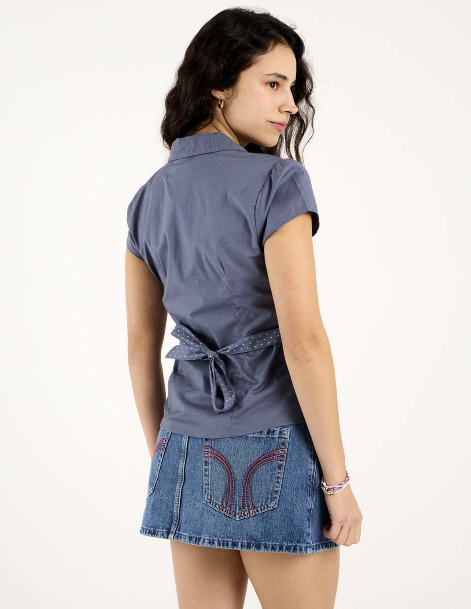 Blusa manga corta para mujer 6