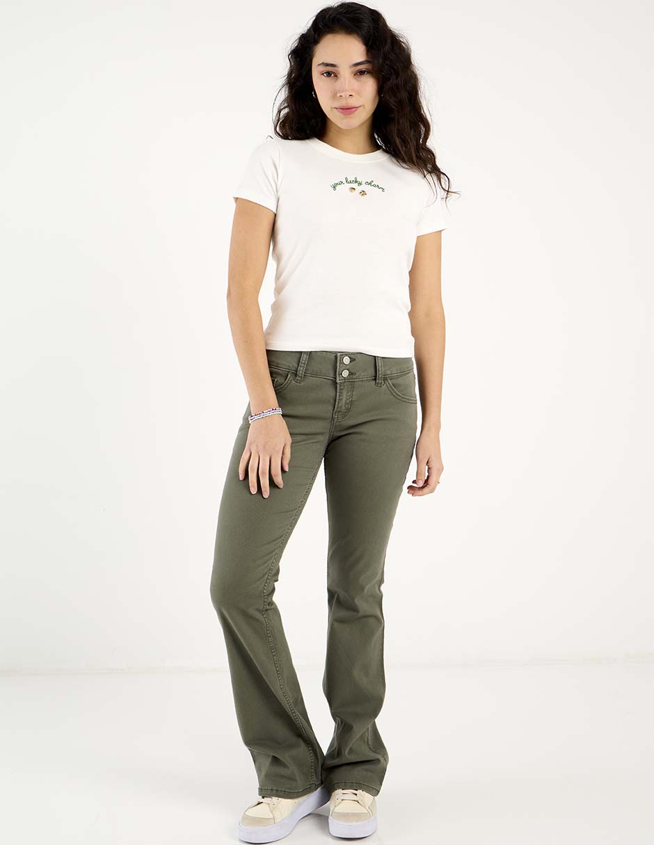 Playera manga corta cuello redondo para mujer 3