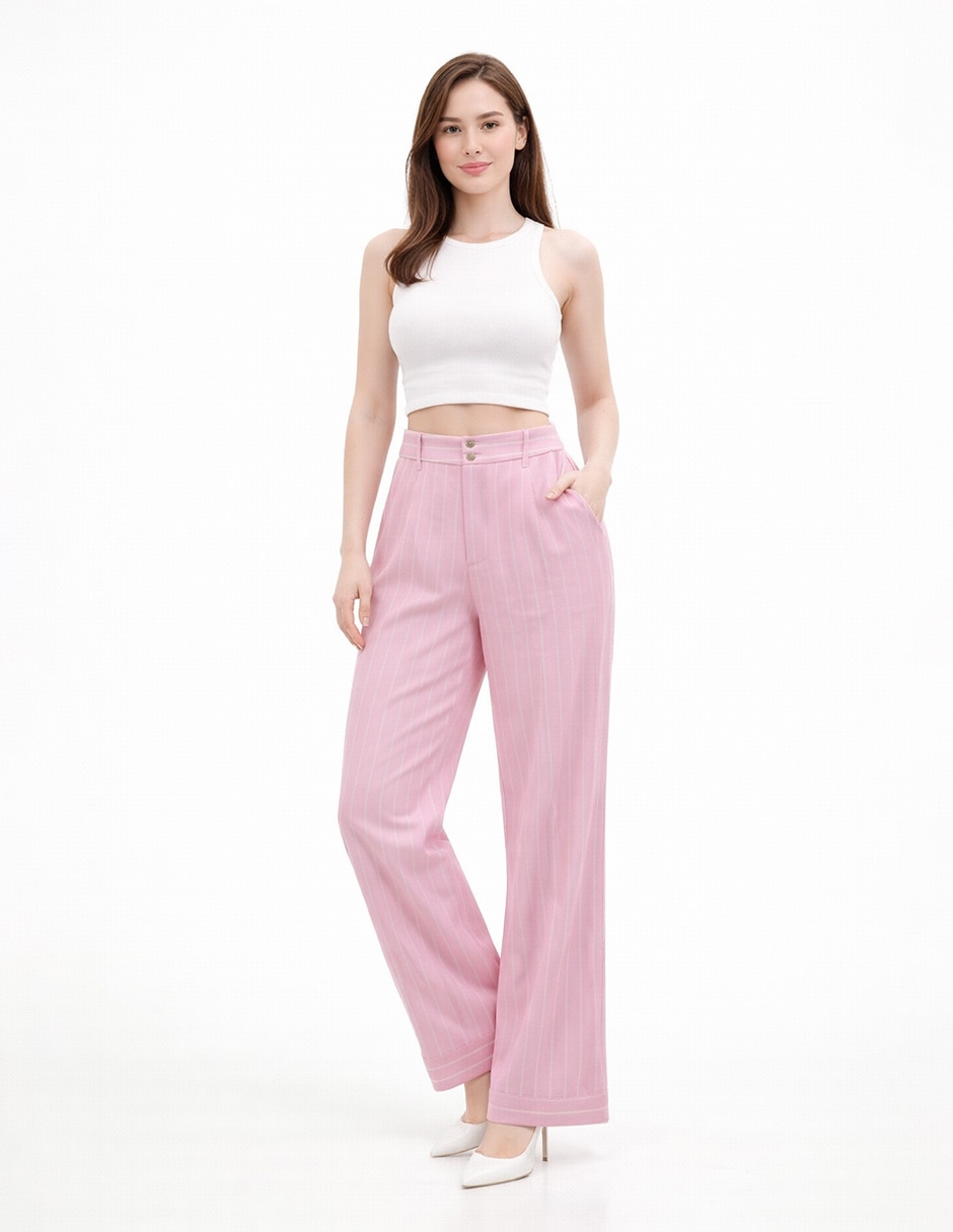 Pantalón chino amplio para mujer 3