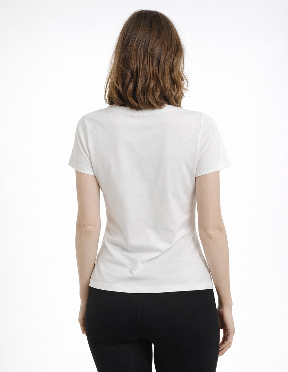Playera manga corta cuello redondo para mujer 1