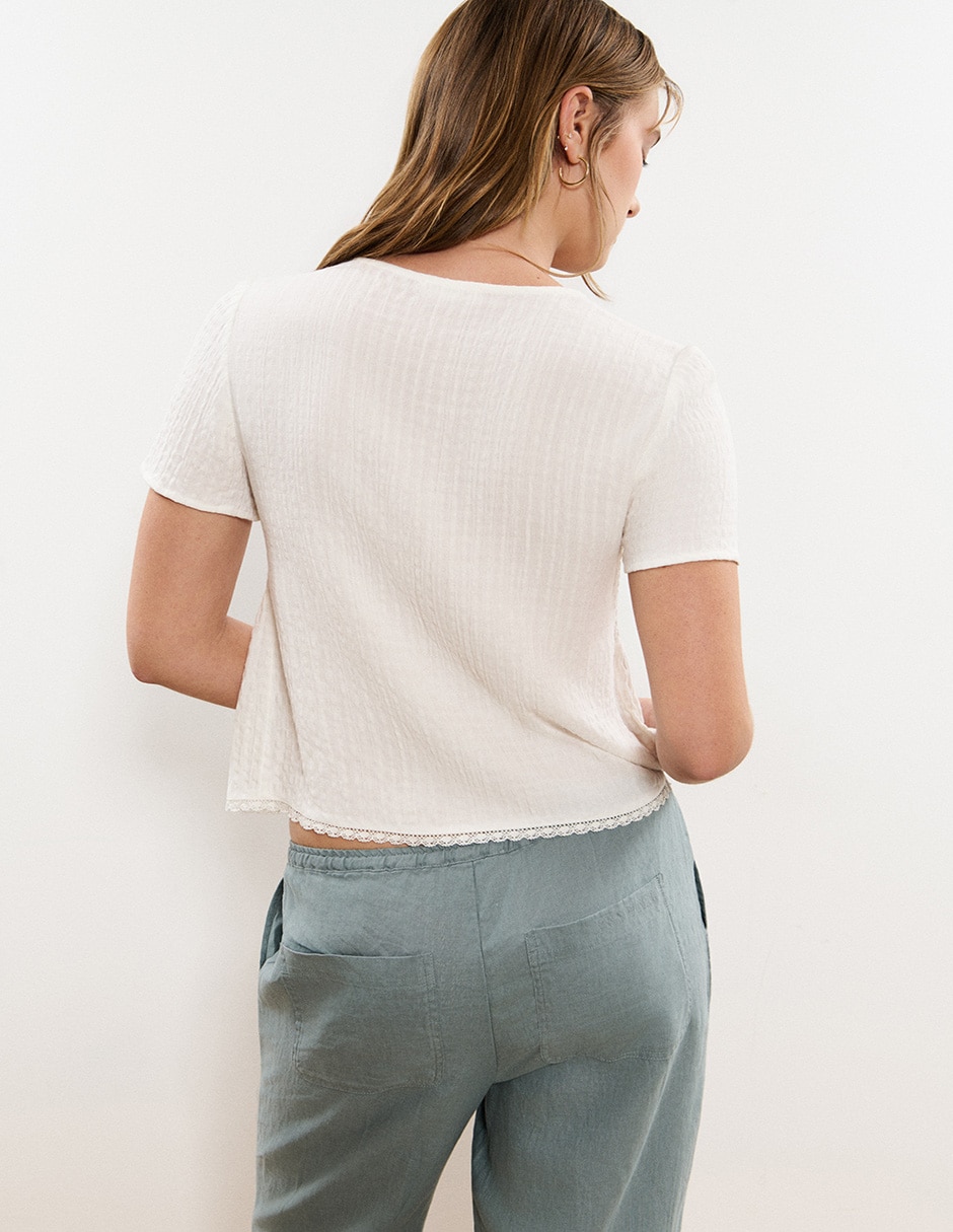 Blusa manga larga para mujer 4