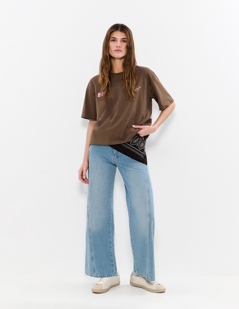 Playera manga corta cuello redondo para mujer 3