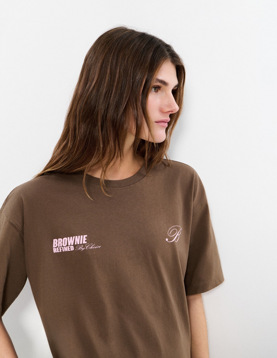 Playera manga corta cuello redondo para mujer 4