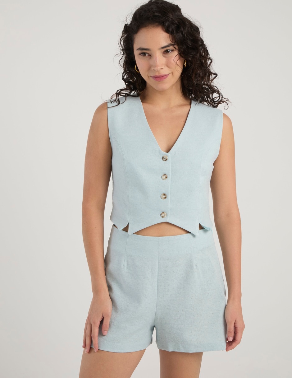 Short de poliéster para mujer