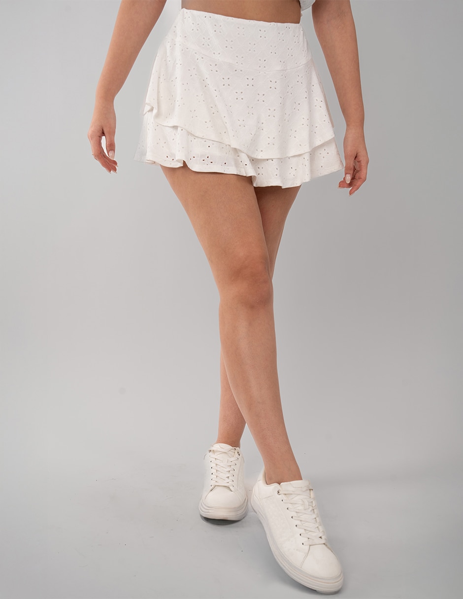 Falda short mini a la cintura 4