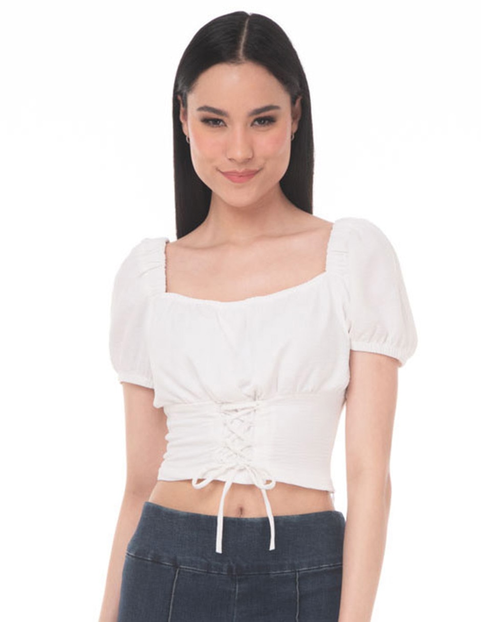 Blusa manga corta para mujer