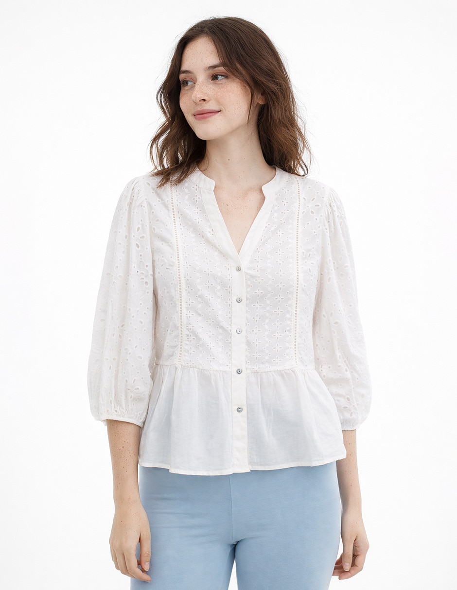Blusa manga 3/4 para mujer