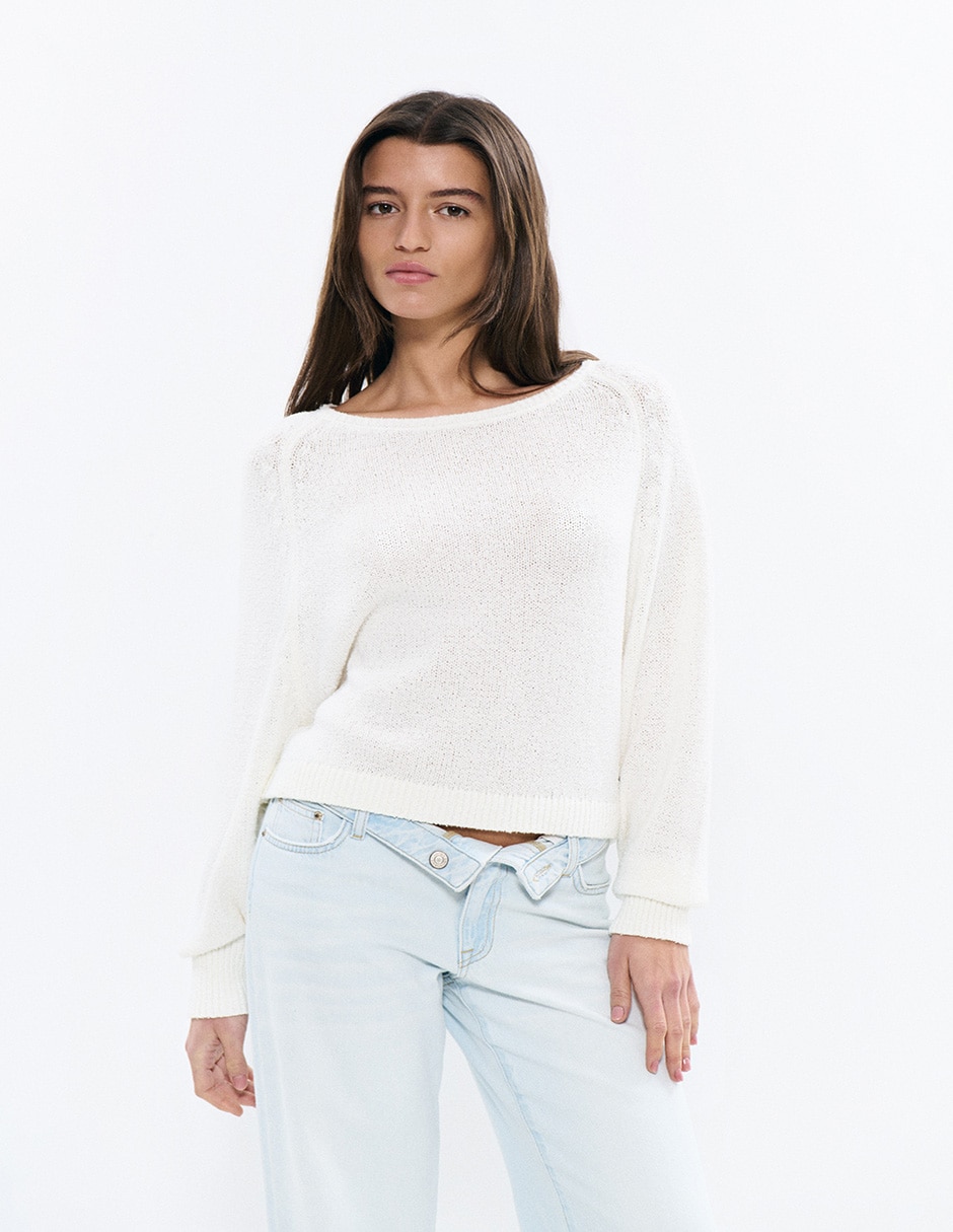 Suéter cuello redondo para mujer