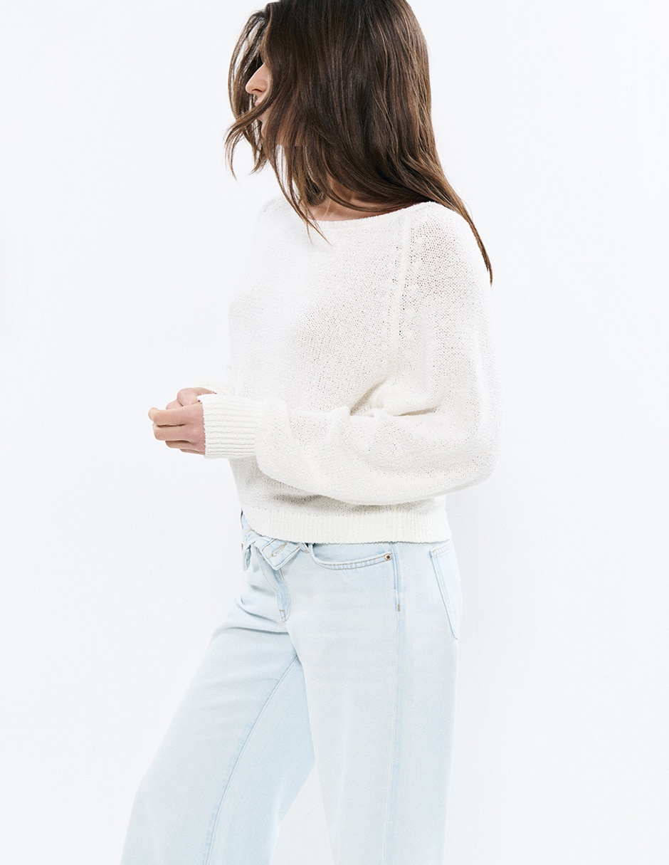 Suéter cuello redondo para mujer 3