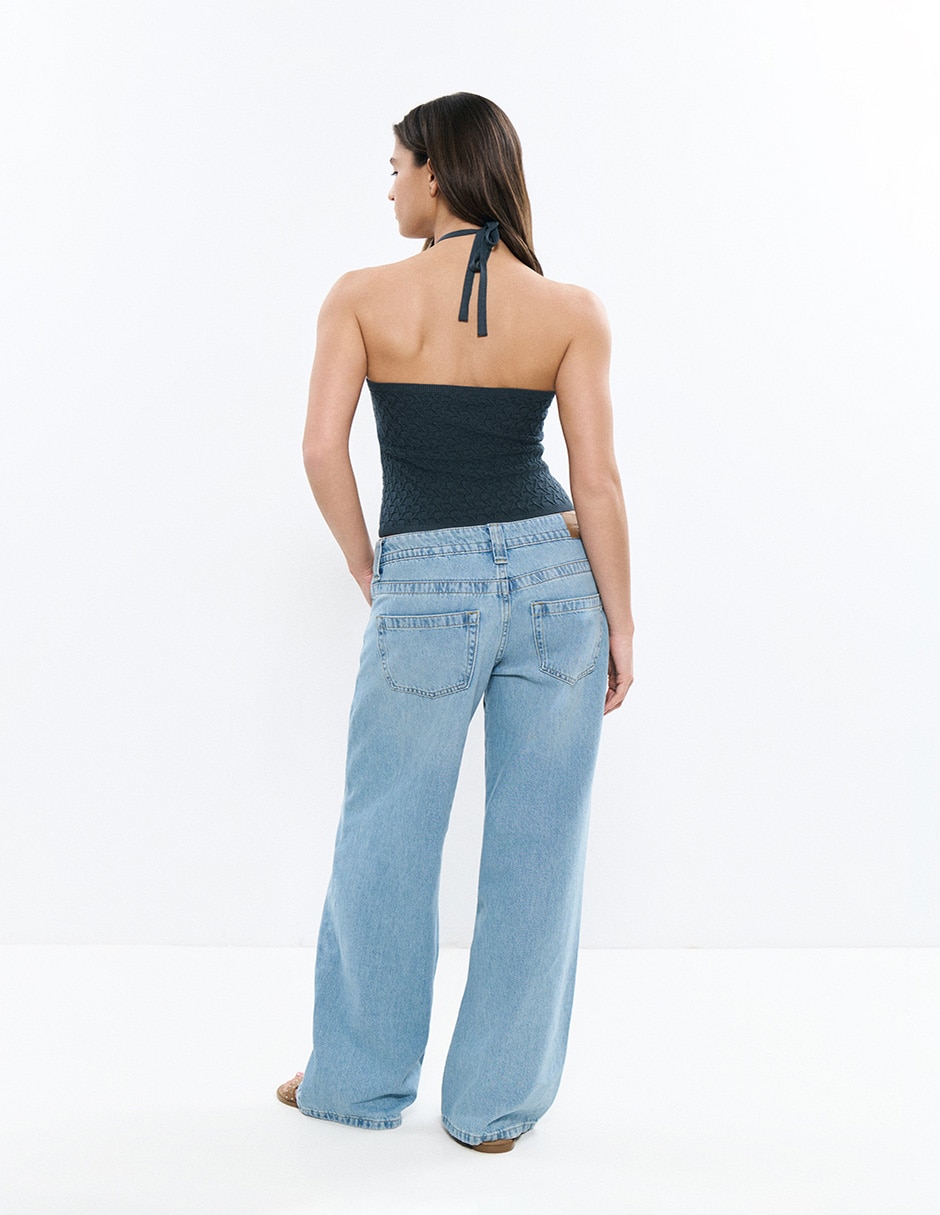 Top escote regular tirante delgado 7