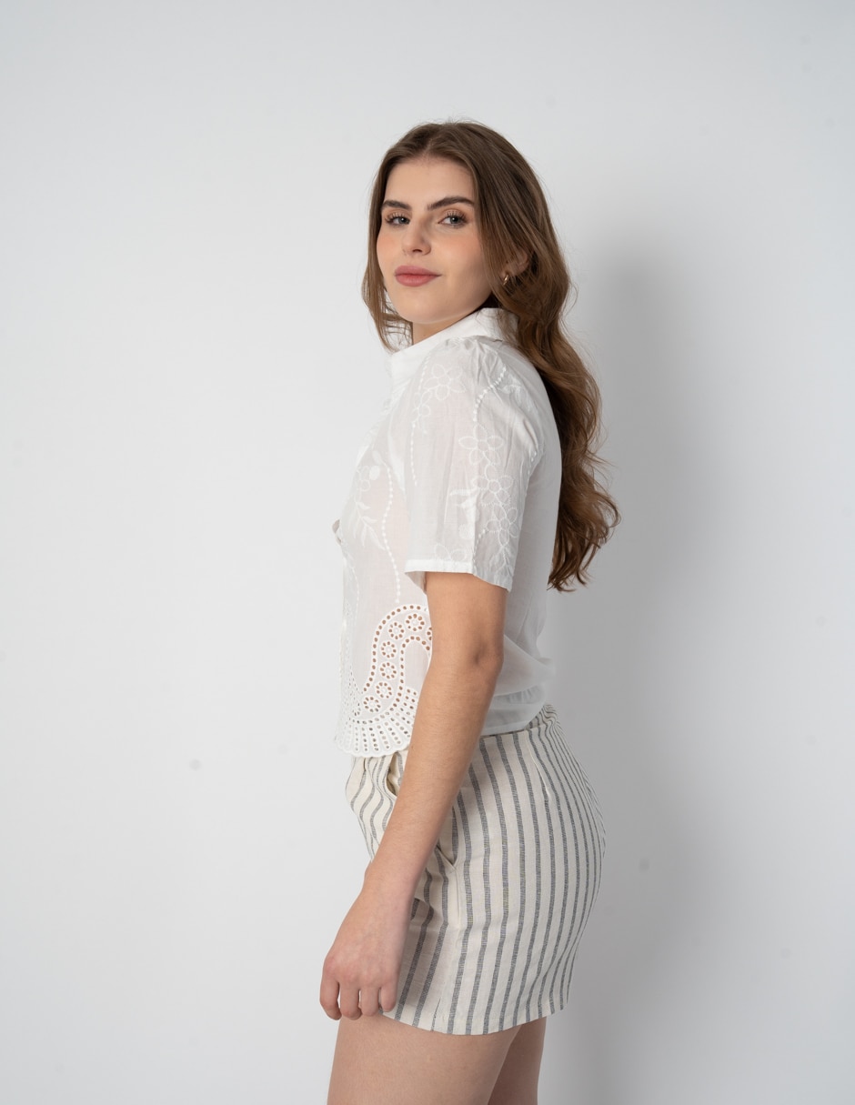 Blusa manga corta para mujer 4
