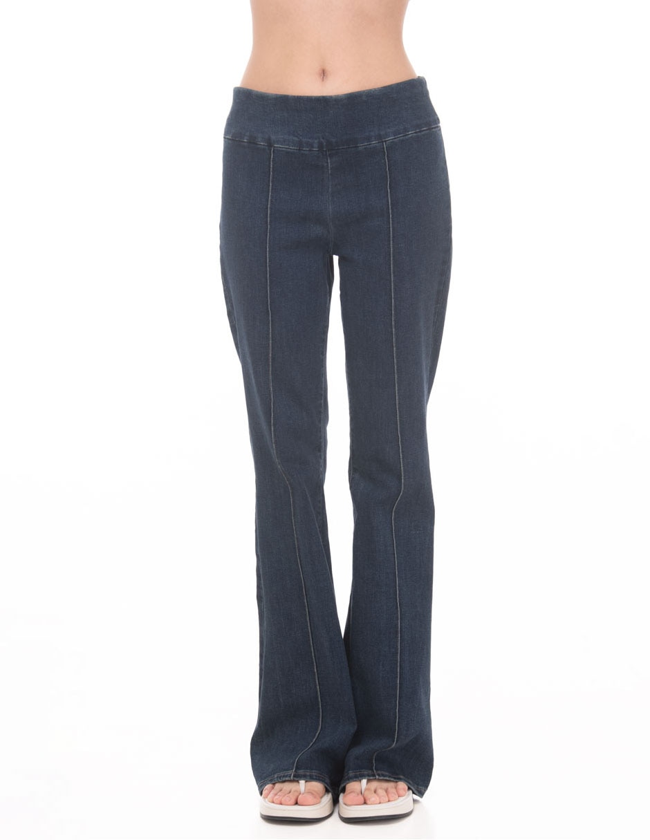 Jeans acampanado a la cintura para mujer