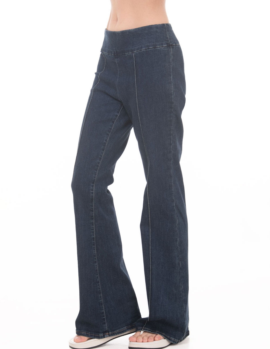 Jeans acampanado a la cintura para mujer 7