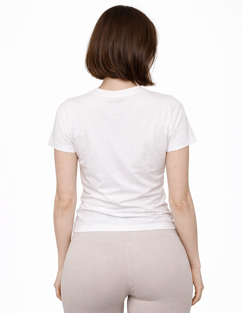 Playera manga corta cuello redondo para mujer 1