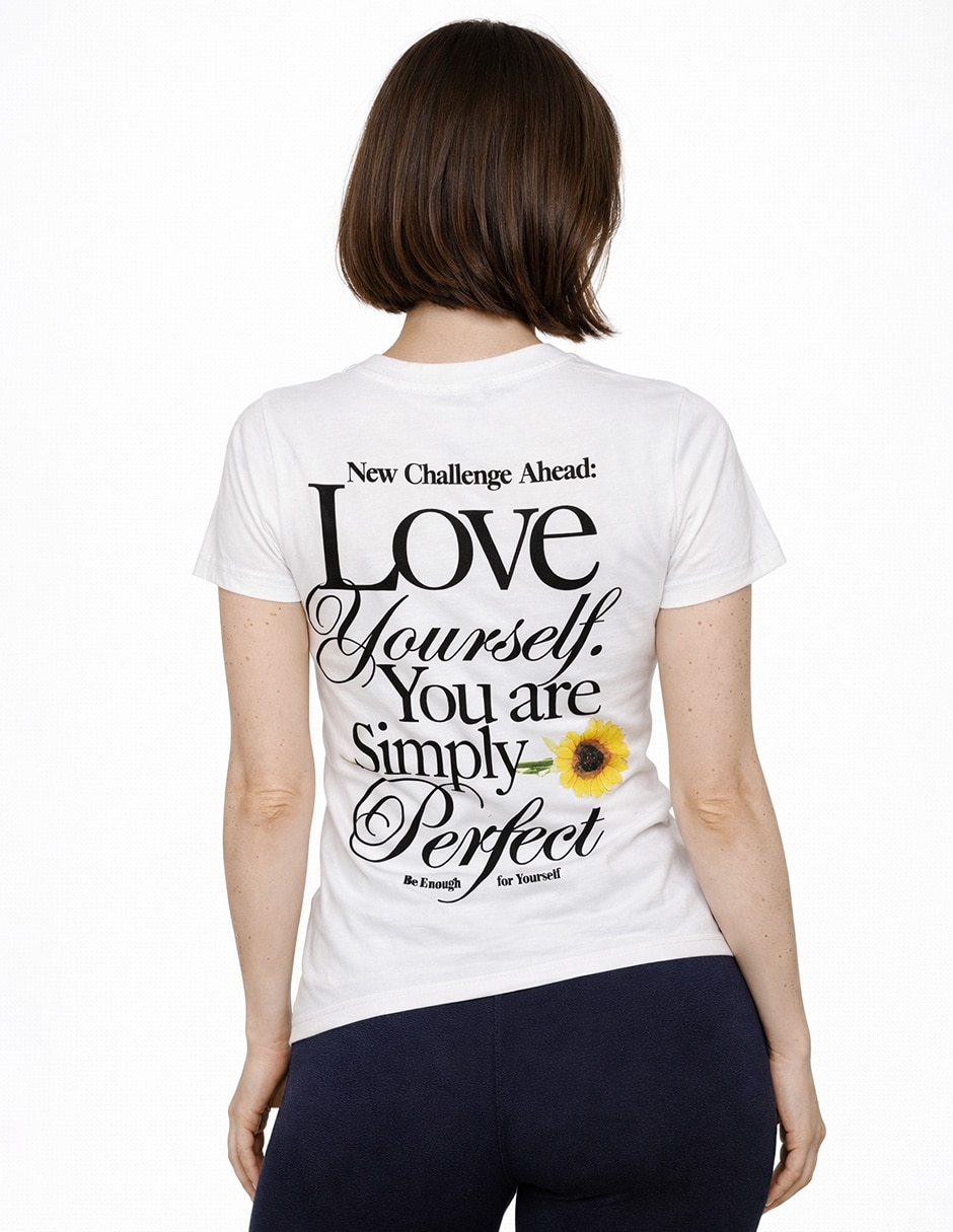 Playera manga corta cuello redondo para mujer 1