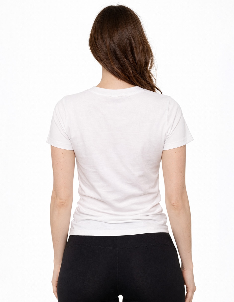 Playera manga corta cuello redondo para mujer 2