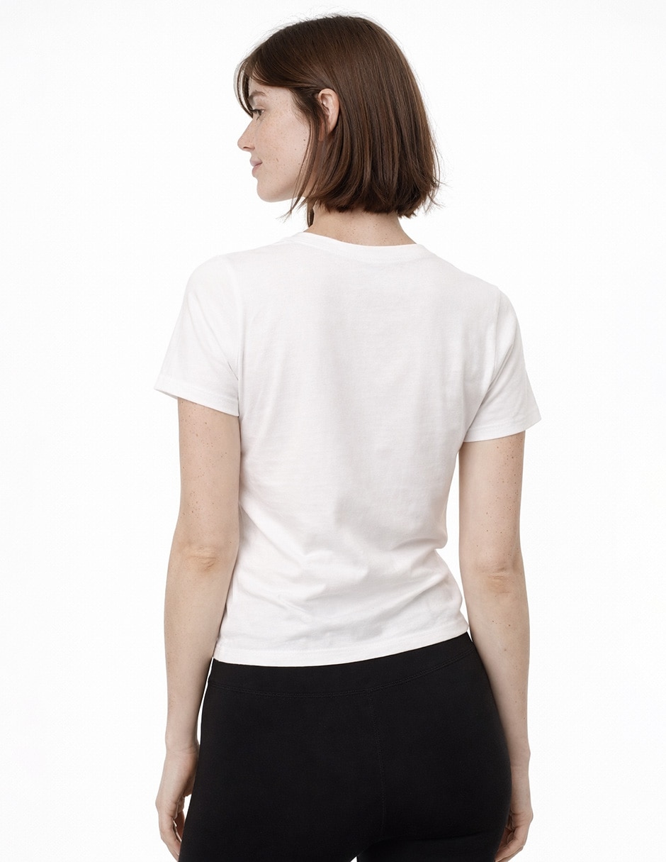 Playera manga corta cuello redondo para mujer 2