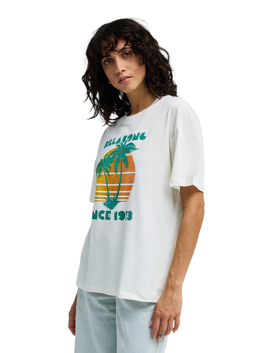 Playera manga corta My Beach Club cuello redondo para mujer 5