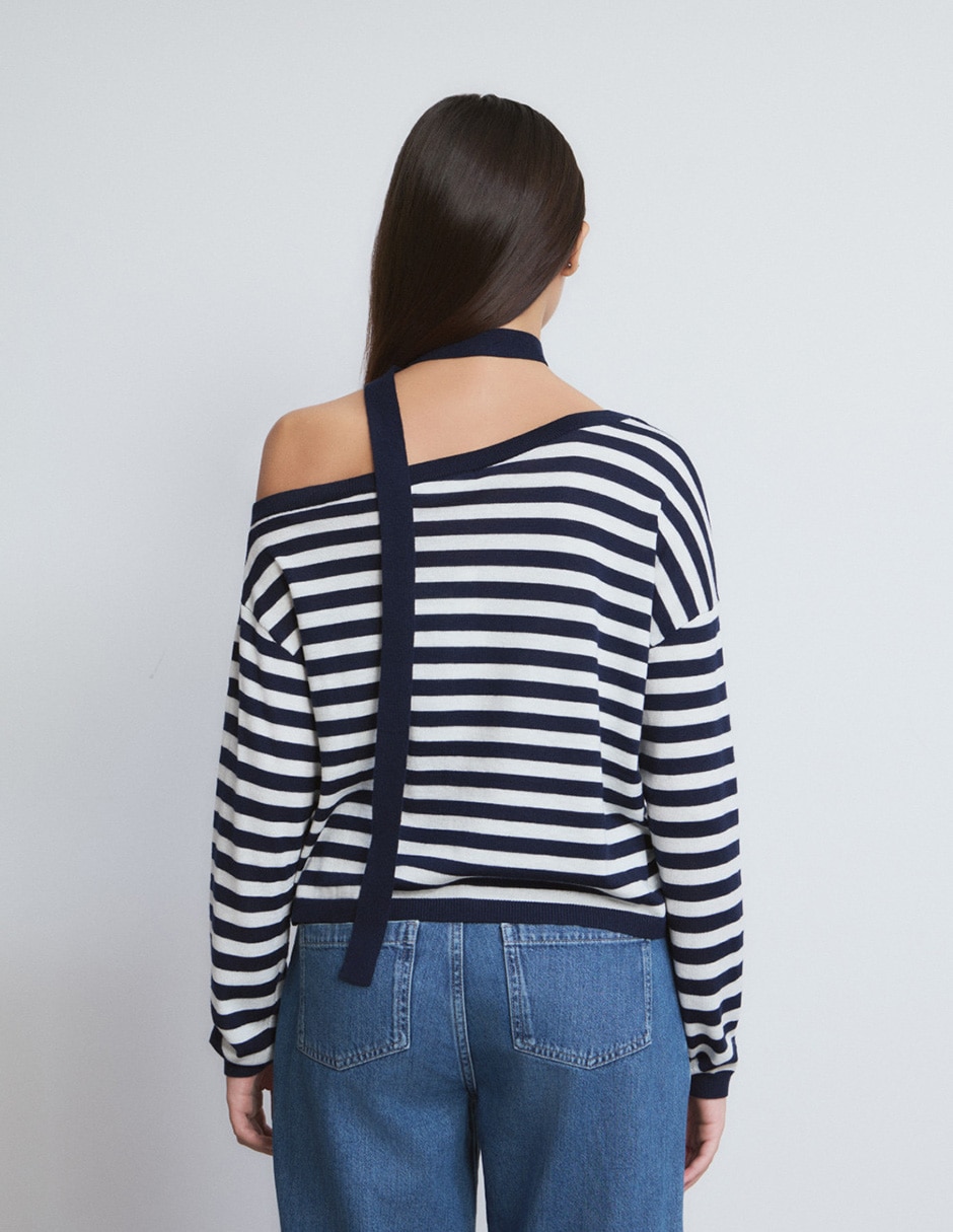 Suéter cuello con amarre para mujer 4