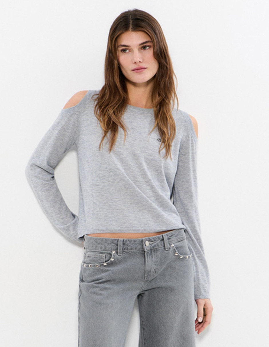 Suéter cuello redondo para mujer