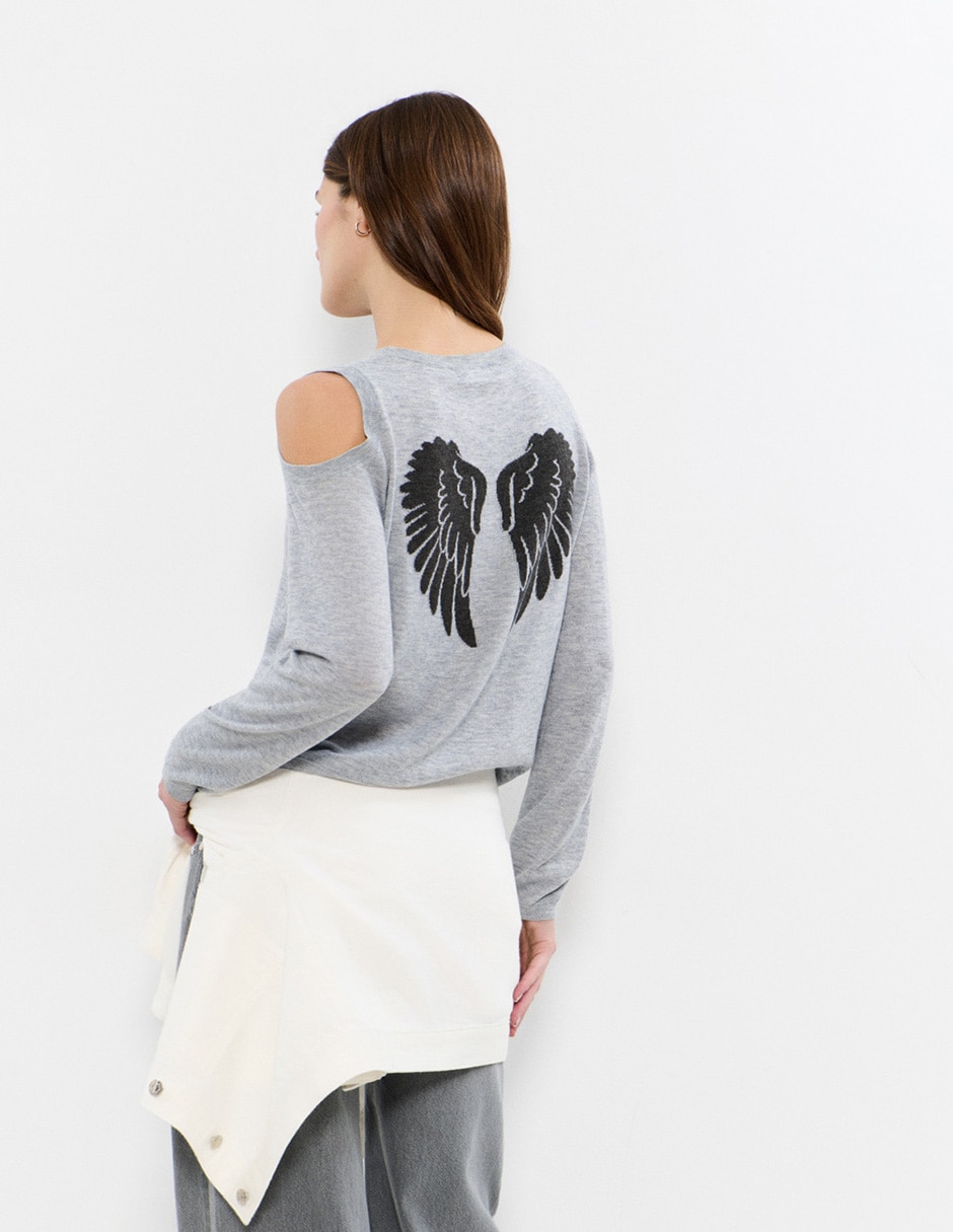 Suéter cuello redondo para mujer 2