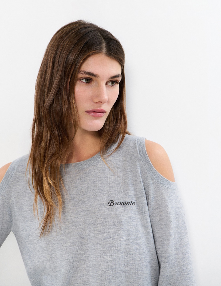 Suéter cuello redondo para mujer 4